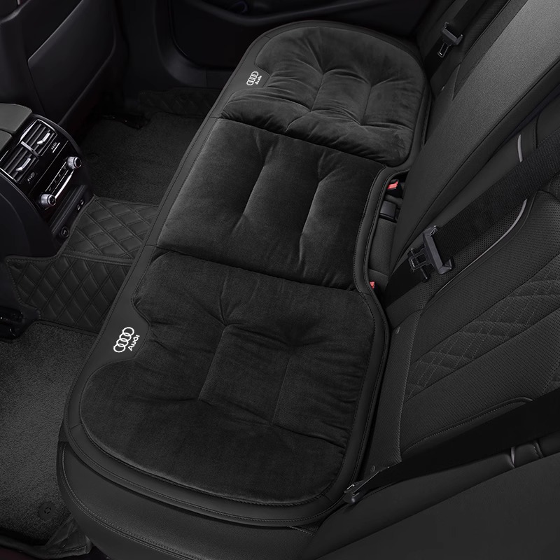 Audi – Car Seat Cushion Seat cushion, seat cover - audi-flannel-cushion-noble-black-rear-1pc