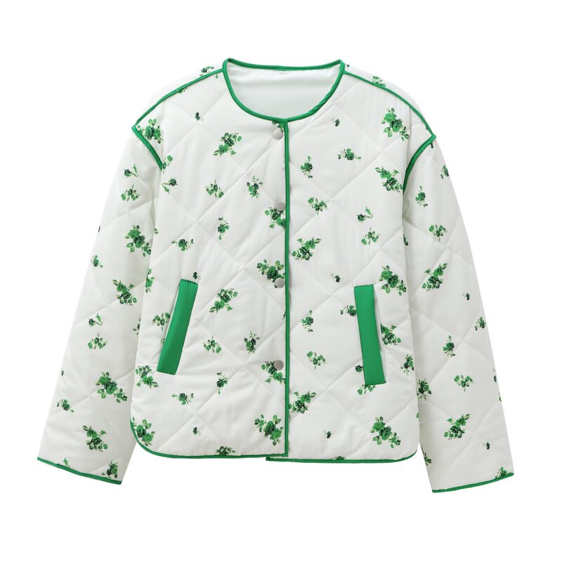 Cross-Border European and American Export Women's Clothing 2025 Autumn New Style Comfortable Casual Quilted Lightweight Jacket Cotton Jacket Women's Jacket