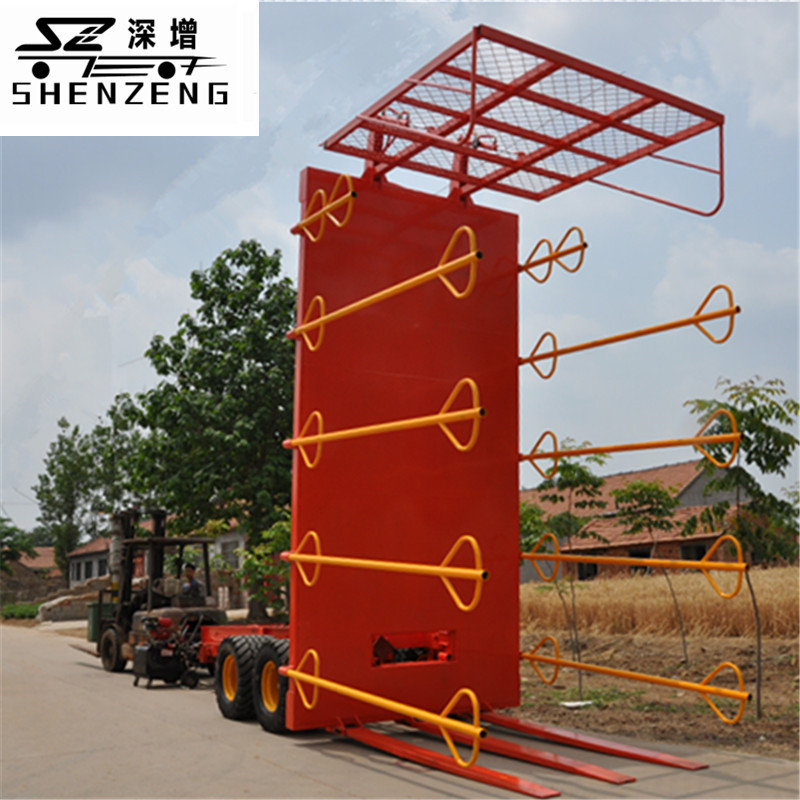 10吨青草液压后卸拖车 牧草运输车 高栏板农用挂车 农用平板拖车