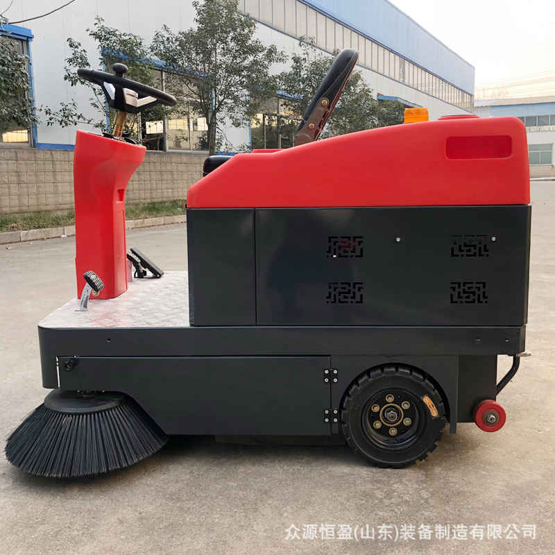 全封闭驾驶式众源1400型电动扫地机商场工厂小区物业新能源扫地车