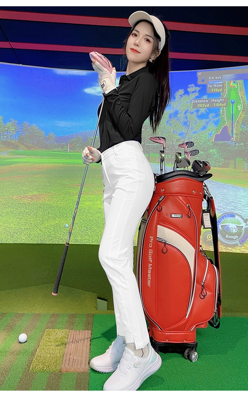 Áo thun dài tay golf nữ đàn hồi cao thoải mái — YF739 [vừa vặn liền mạch/thoải mái đàn hồi cao] áo màu đen, YF739 [vừa vặn liền mạch/thoải mái đàn hồi cao] áo màu trắng, YF739 [vừa vặn liền mạch/thoải mái đàn hồi cao] áo màu xanh nhạt chi tiết 18