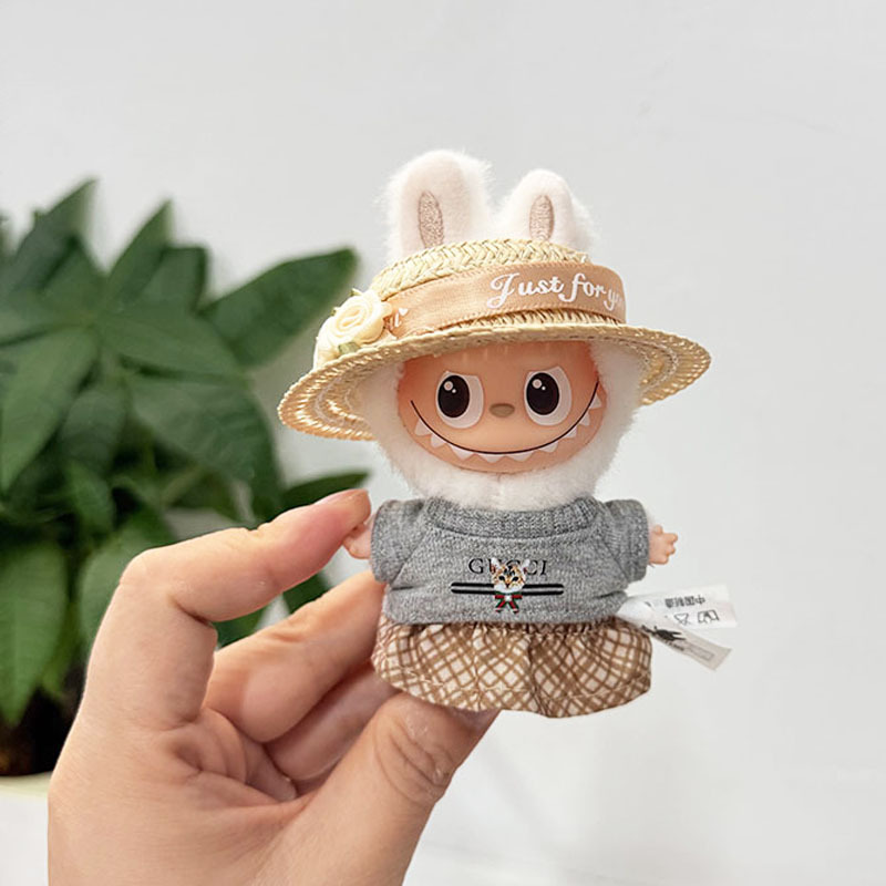 迷你版4.0LABUBU搪胶脸毛绒盲盒玩偶衣服圣诞套装小鼻嘎心底密码|undefined