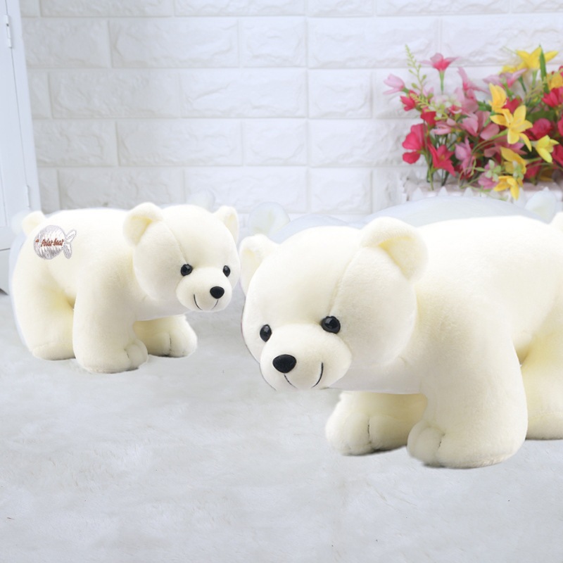 Juguete de peluche simulación de oso polar muñeca de oso blanco al por mayor muñeca de oso polar muñeca de trapo grande niña al por mayor