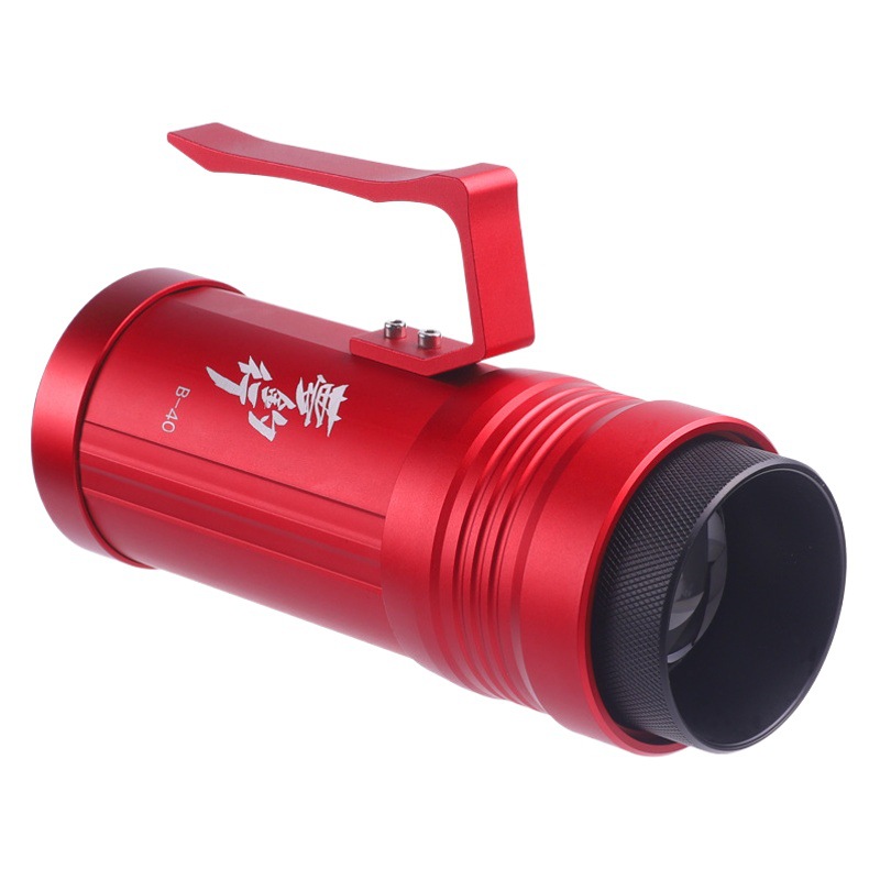 Three light source night fishing lamp laser gun aluminum alloy flashlight long endurance high power waterproof fishing lamp wholesale