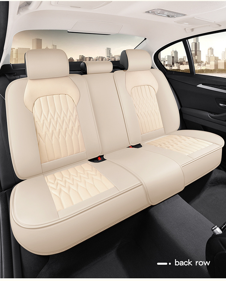 23 new all-inclusive split head full leather Four Seasons universal car seat cushion seat cover entity cross-border Amazon