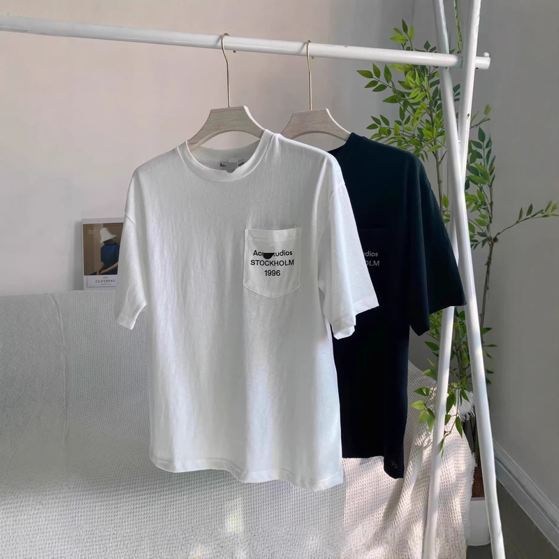 [New Product] Ac Unisex 1996 Logo Small Logo Print Distressed Short-Sleeved T-Shirt