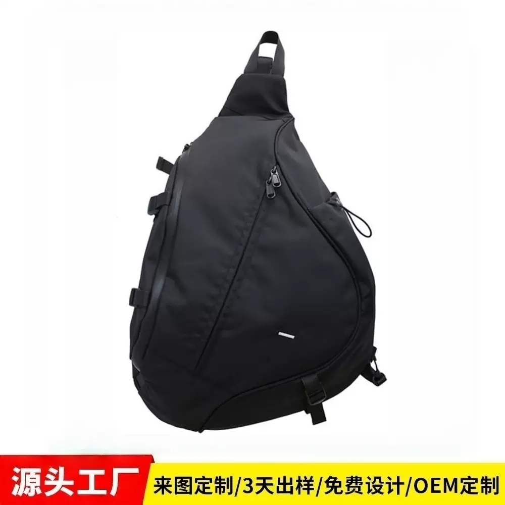 定制跨境日系新款牛津布男士运动骑行单肩包机能斜挎包胸包