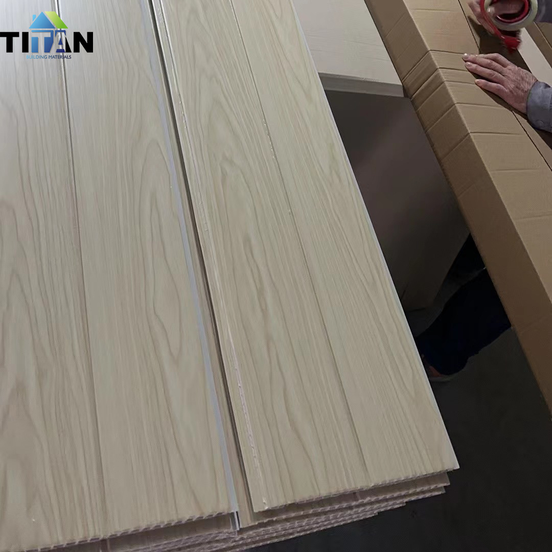 Exportación de comercio exterior Dalles De Plafond Techo de madera Tablero de pared de pvc Techo de refuerzo