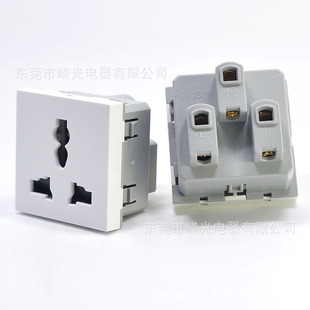 Two-position three-hole multi-function module suitable for wall switch matching function 45*45 multi-purpose socket