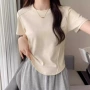 打底不规则圆领夏季t恤