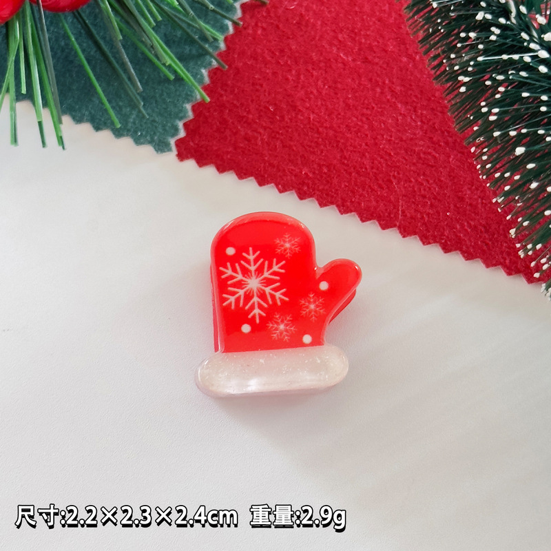 圣诞节小发夹姜饼人圣诞树雪人小抓夹可爱圣诞老人碎发夹节日发饰|undefined