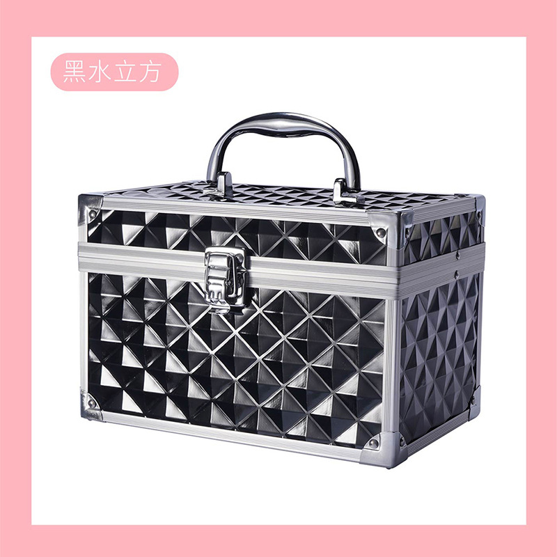 Juego profesional de orejas y masaje de pies KTV caja de herramientas práctica caja de cosméticos con espejo de doble capa abierta única caja de almacenamiento de pestañas de belleza