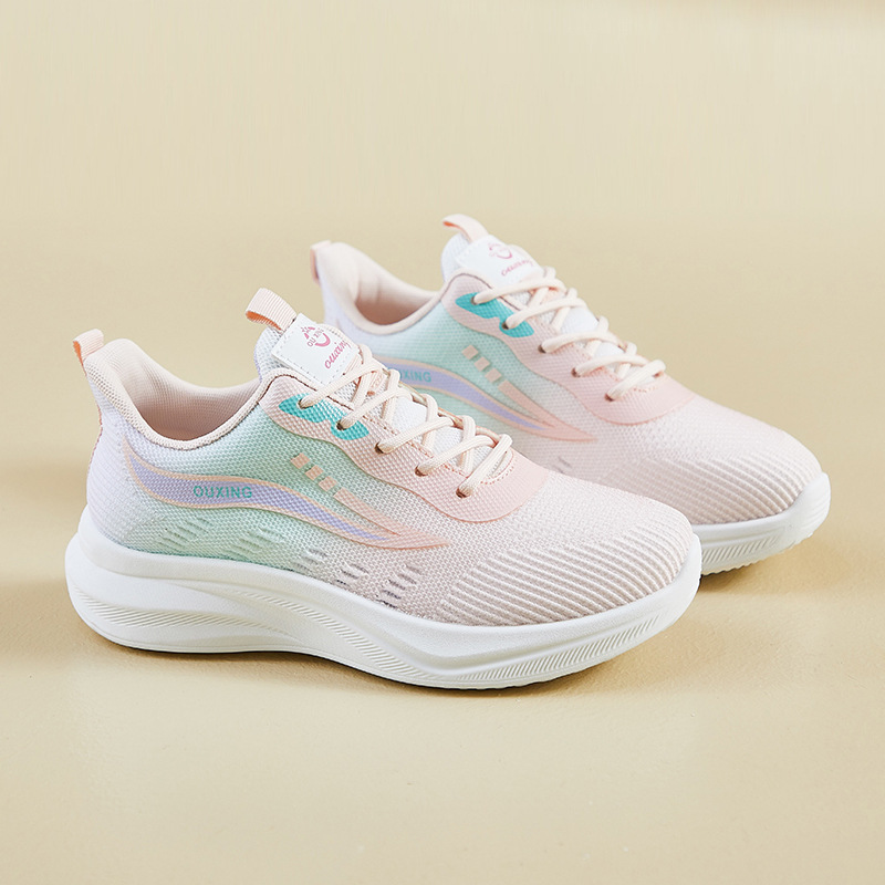Zapatillas Deportivas Tejidas para Mujer de Malla y Caucho con Aumento de Estatura para Uso Diario y Deporte