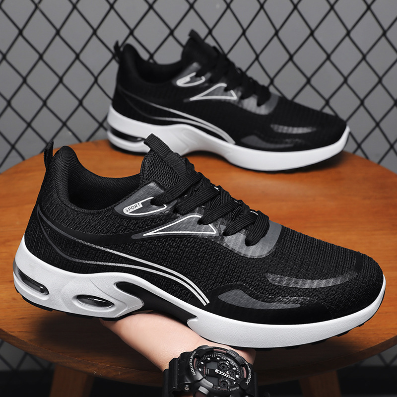 Shoes men's cross-border new foreign trade men's shoes Korean version of flying woven air cushion soft sole shoes fashion trend breathable sneaker men