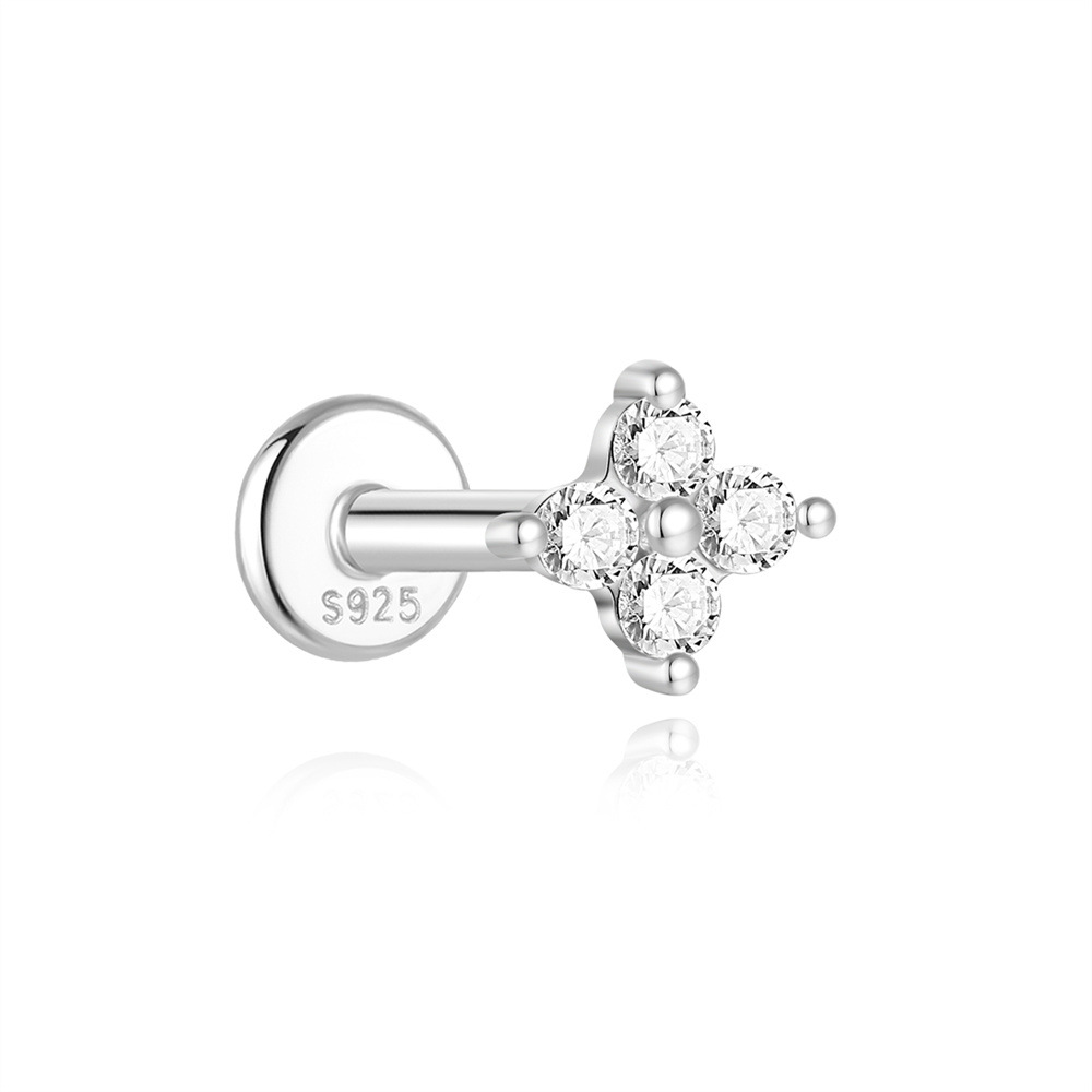 3g Weight Zircon Inlay Material Ear Studs Classification Ear Cartilage Rings & Studs Piercing Type 1 Piece Quantity Daily Occasion 925 Sterling Silver Material Geometric Pattern All Seasons Season Unisex Gender Elegant, Simple Style Style 1 Piece Ear Cartilage Rings & Studs Elegant Simple Style Geometric 925 Sterling Silver Zircon Ear Cartilage Rings & Studs 13