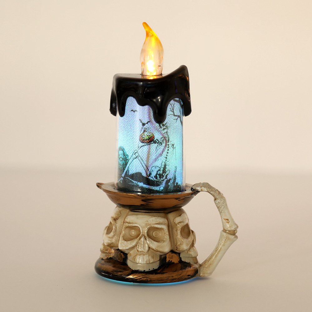 Candelabro de calavera luminoso Candelabro Candelabro Estilo esqueleto