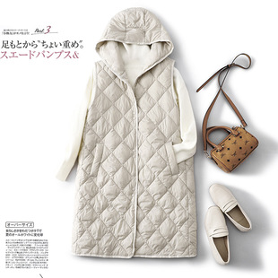 Real Shot of 2024 Autumn and Winter New Style Literary Retro Loose Large Size Women's Clothing for Fat Girls Slimming Look Mid-Length Hooded Vest