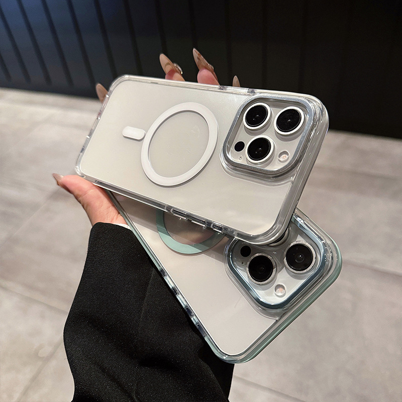 Apple 17promax、iPhone14、15、13対応、磁気吸着式、透明、耐衝撃、全面保護ケース|undefined
