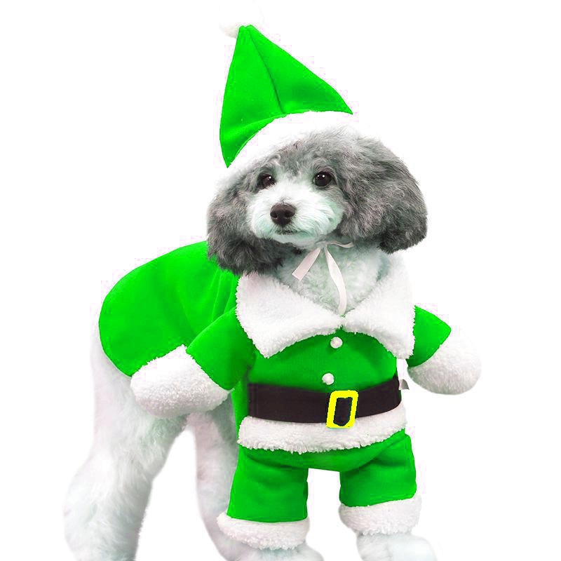 Ropa para mascotas más ropa de perro de terciopelo, ropa de transformación de Navidad de otoño e invierno para perros pequeños, ropa de Papá Noel, ropa de gato