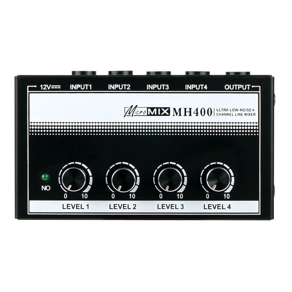 Mezclador Amplificador de Audio de 4 Canales MH400 para Micrófono e Instrumentos