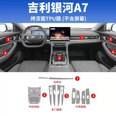 Suitable for Geely Galaxy A7: center console Car interior film - geely-galaxy-a7-painted-finish-tpu-film