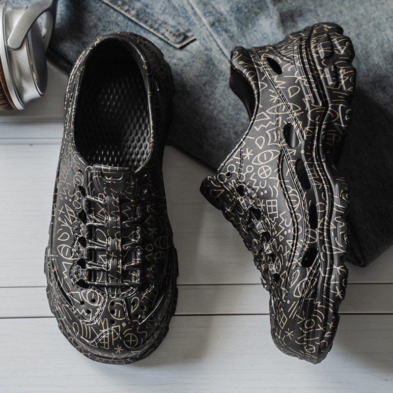 Medias zapatillas para hombres de verano transpirables nuevas zapatillas de playa antideslizantes con base suave para hombres sandalias de cabeza