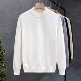 新款加厚毛衣复古情侣秋冬季潮流上衣男女慵懒圆领宽松内搭针织衫