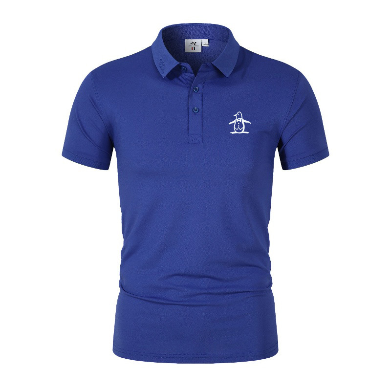 Summer Hot-selling New Men's Solid Color Lapel T-shirt Couple Casual Breathable Polo Shirt_viptrois.com