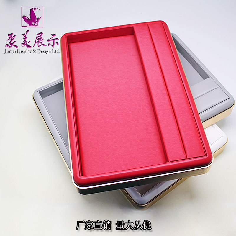 现货珠宝道具看货盘 金属框饰品奉客盘 精美工艺设计制作厂家供应