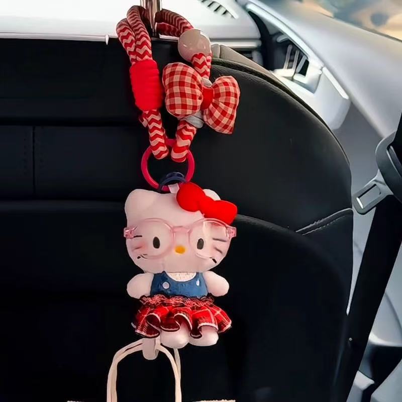 車のフック、カーシートバックフック、かわいいキティ多機能車吊り下げフック、車の装飾|undefined