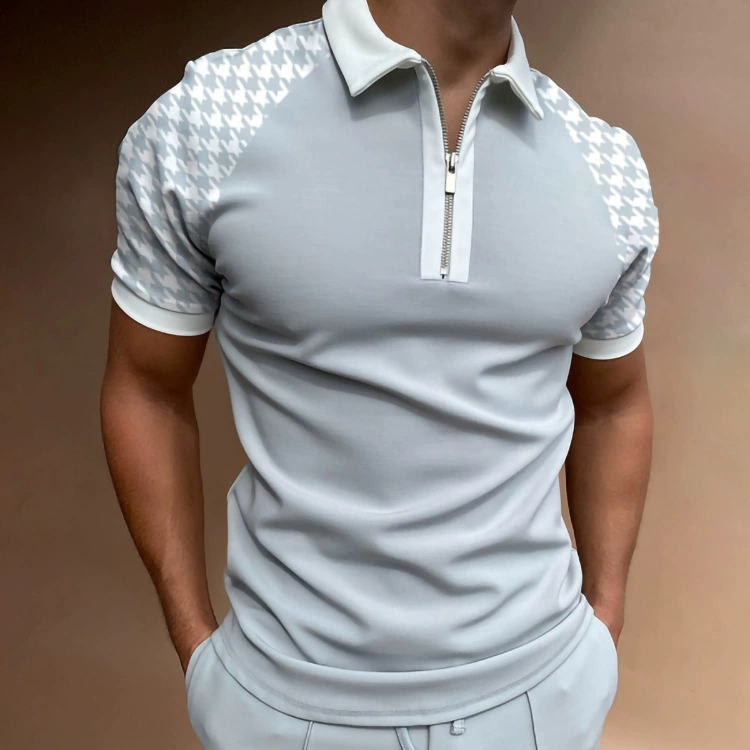 Поло для отдыха, европейский стиль, для импорта, с коротким рукавом, slim fit