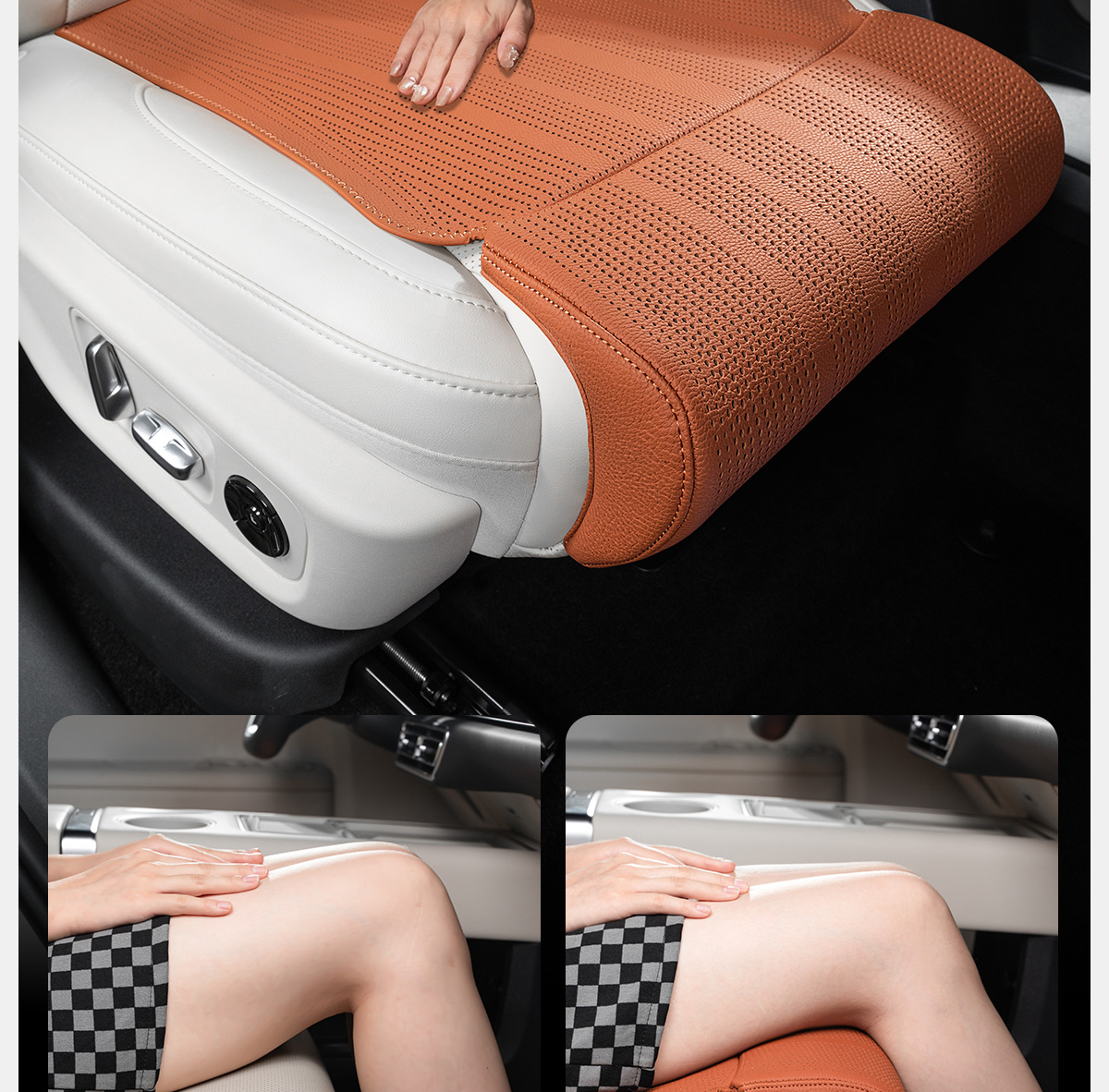 Suitable for General Motors Perforated Seat Cushion Integrated Leg Rest Extended Leg Rest Seat Cushion Car Interior Seat Cushion