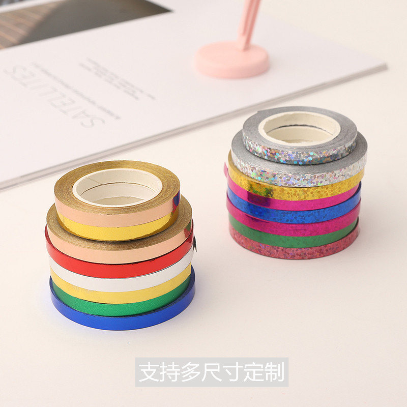 Al por mayor 10 m láser fit globo cinta cumpleaños bandera cuerda atado caja de la torta boda Sala suministros diseño