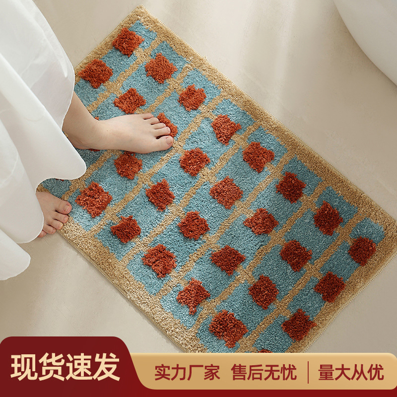 Vintage Toilet Water Absorbent Quick-drying Foot Mat Household Carpet Floor Mat Entrance Door Floor Mat Non-slip Dirty-resistant Bathroom