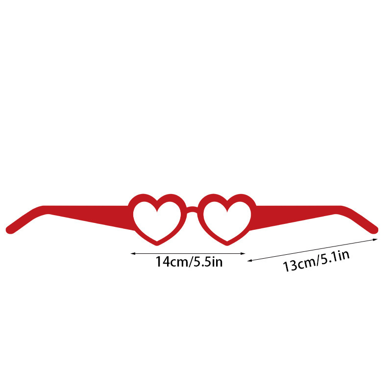 Valentine's Day Cute Sweet Heart Shape Paper Party Glasses display picture 6