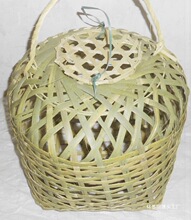 农家纯手工竹编鸡笼 喜事装鸡用的竹鸡笼养鸡鸡笼