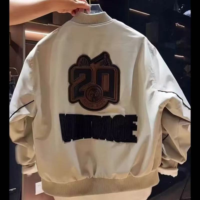 时尚潮牌潮流春秋款男女同款休闲棒球领美式百搭飞行员夹克外套|undefined