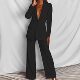 ZL1396 in stock 2023 autumn new cross-border women's fashion temperament long sleeve suit straight trousers suit