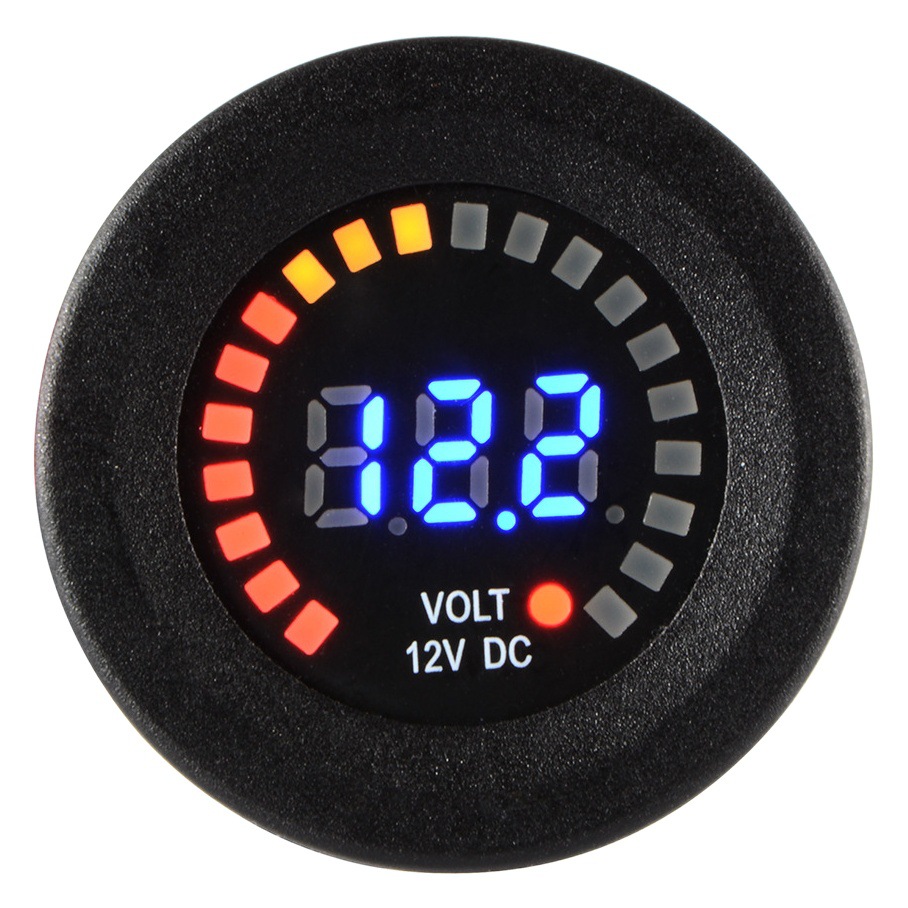 Nuevo 12V color pantalla voltímetro coche instrumento nuevo DC LED Digital impermeable IP65
