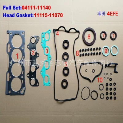 04111-11140 Toyota 4E/4E-FE/EE101 mühərrik təmir dəsti silindr başlığı prokladkası