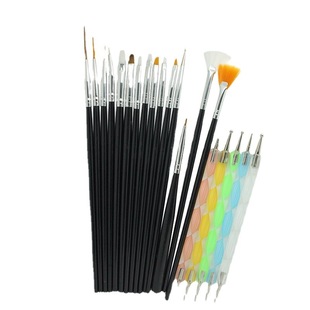 Nail art brush nail set light powder Rod 20 pen makeup brush set drill pen spot