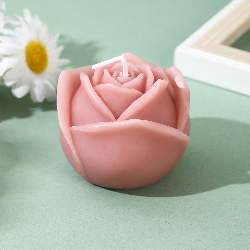 Vintage rosa gris largo estilo de vela casera boda vela vela cena candelabro decoración del hogar adornos