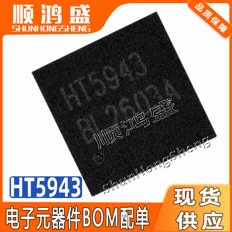 Original Ht5943 Packaged Qfn20 Stereo Adc Audio Amplifier Ic with Multiple Serial Ports Ht5943Sqer