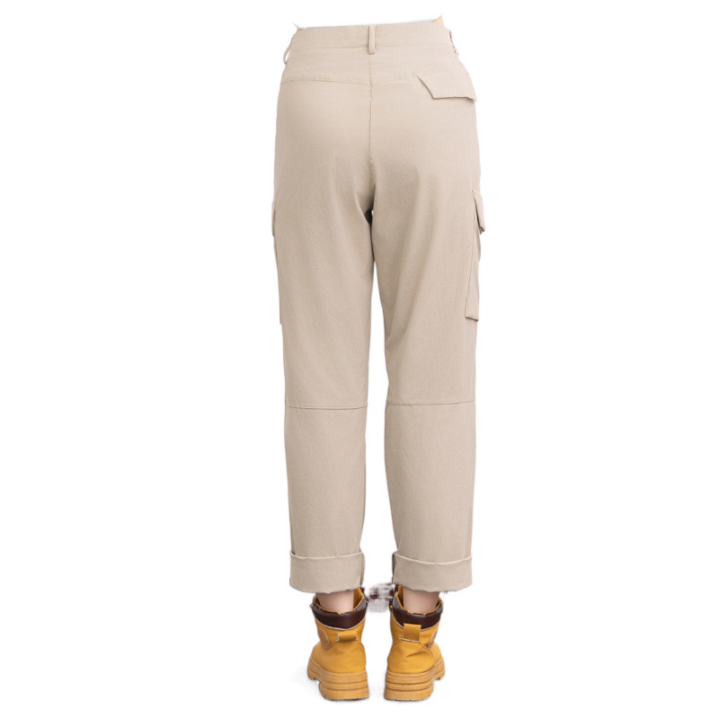 Pantalones Cargo de Senderismo de Nailon Elásticos e Impermeables para Montañismo image 5