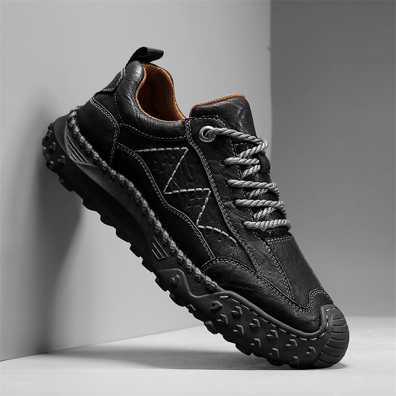 Large-Sized Breathable Men's Shoes, Anti-Slip Work Shoes, Business Casual Shoes, Durable Leather Shoes, Men's Round-Toed_vogvips.com