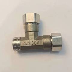 Stainless steel swing three-way, inner and outer swing three-way, double inner-screw swing three-way, swivel three-way