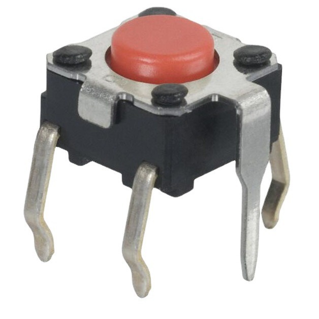 五脚轻触开关带接地脚 触觉轻触开关5脚 五角轻触按键开关直插