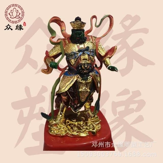 传统工艺制作雕刻寺庙佛像 极彩24诸天 韦驮天树脂神像 现货供应