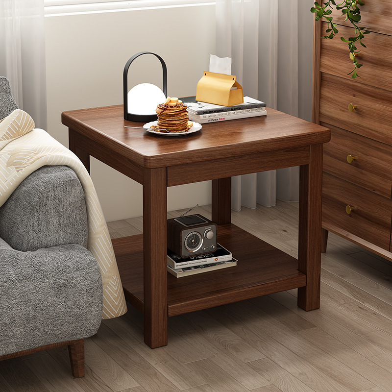 Mesa de té sala de estar minimalista sofá lado varios creativos caseros dormitorio cabecera estante balcón mesa de lado cuadrada