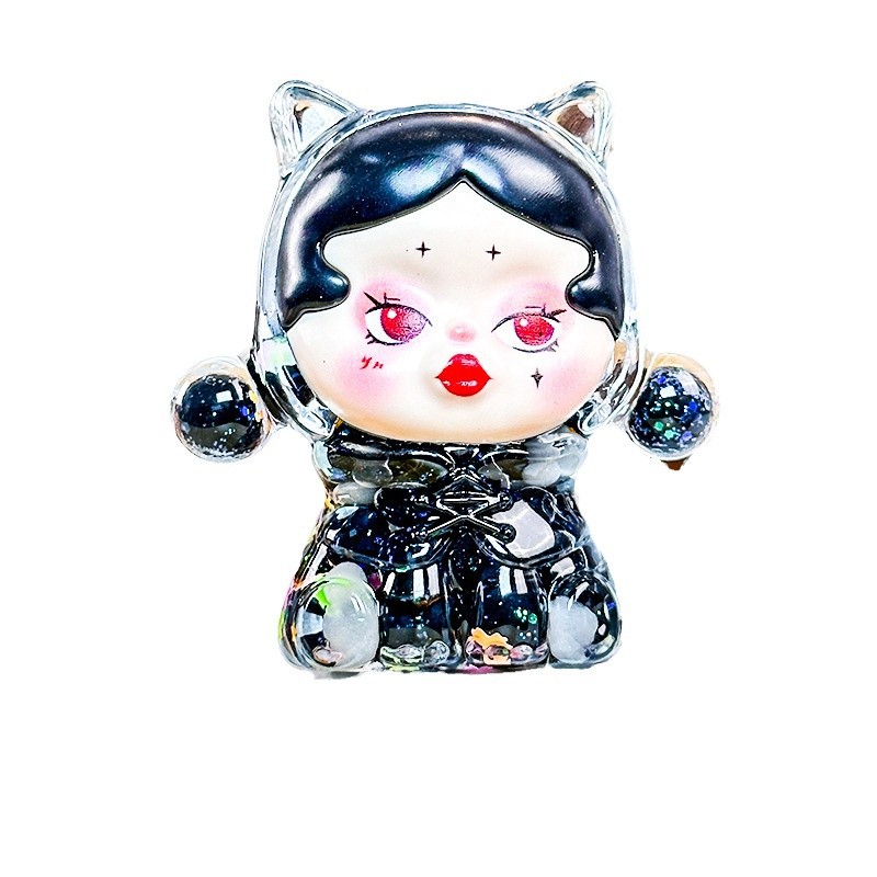 Chica demoníaca explosiva, brillante y luminosa, modelado de dibujos animados, arenas movedizas, adornos de mesa, adornos, bolsas ciegas al por mayor